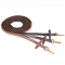 Tory Leather 5/8" Bit Stop Rein with Solid Brass Snap Ends