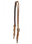Tory Leather 5/8" Harness Leather Split Ear Headstall with Snap Ends