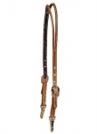 Tory Leather 5/8" Harness Leather Split Ear Headstall with Snap Ends
