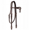 Tory Leather Basket Weave Brow Knot Headstall