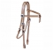 Tory Leather Black Star Silver Brow Knot Headstall