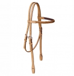 Tory Leather Braided Brow Band Headstall