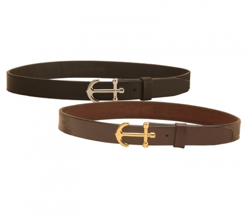 Tory Leather Bridle Leather 1 1/4' Strap Belt with Anchor Buckle, Leather  Accessories at TOHTC.com