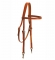 Tory Leather Brow Band Headstall with Nickel Snap Ends