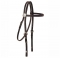 Tory Leather Brow Band Headstall with 3-Piece Silver Buckle Set