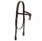 Tory Leather Brow Knot Headstall with Buckles and Chicago Screws