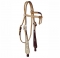 Tory Leather Buckaroo Paddle Cheek Silver Brow Knot Headstall