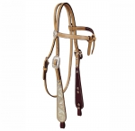 Tory Leather Buckaroo Paddle Cheek Silver Brow Knot Headstall