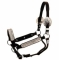 Tory Leather Buffalo Congress Style Silver Show Halter with Lead