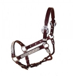 Tory Leather Fila Silver Show Halter w/Lead