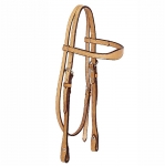 Tory Leather Flared Brow Headstall with Buckles and Chicago Screws