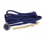 Tory Leather Flat Braided Cotton Rope Lunge Line with Chain