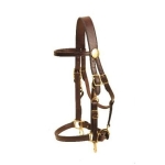 Tory Leather Harness Leather Heavy Duty Halter / Bridle Combo Trail Bridle