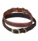 Tory Leather Milled Dog Collar with Rolled Back Center Strip