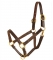 Tory Leather Nylon Halter With Leather Tab Ends