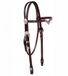 Tory Leather Oklahoma Silver V-Brow Headstall