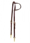 Tory Leather One Ear Headstall With Solid Brass Snap Ends