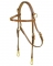 Tory Leather Side Check Headstall with Solid Brass Hardware