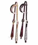Tory Leather Solid Silver Double Ear Headstall