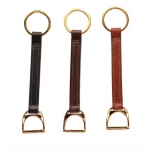 Tory Leather Strap Style Stirrup Key Fob / Key Chain