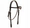 Tory Leather V-Brow Band Headstall with Buckles and Chicago Screws