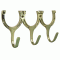 Triple Horseshoe Hook Brass