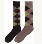 TuffRider Argyle Winter Socks