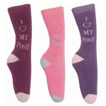 TuffRider I LOVE MY PONY Kids Socks