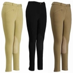 TUFFRIDER Ladies Cotton Knee Patch Breeches - Long