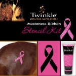 Twinkle Awareness Pink Ribbon Stencil Kit
