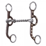 Weaver Leather 5" Sweet Iron Polished Twisted Wire Snaffle Mouth