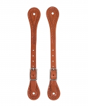 Weaver Leather Barbed Wire Spur Straps, Russet