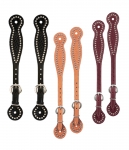 Weaver Leather Basketweave Bridle Leather Spur Straps with Spots, Thin