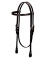 Weaver Leather Black Leather Browband Headstall - Black
