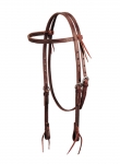 Weaver Leather Deluxe Latigo Leather Browband Headstall, Burgundy