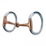 Weaver Leather Eggbutt Snaffle Bit, Copper Plated Mouth