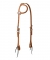 Weaver Leather Golden Brown Harness Leather Flat Sliding Ear Headstall, Flames