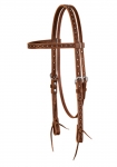 Weaver Leather Hand Tooled Browband Headstall with Navajo Border