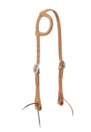 Weaver Leather Hand Tooled Flat Sliding Ear Headstall with Heart Border