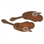 Weaver Leather Hand Tooled Spur Straps, Cowboy, Sunburst Border