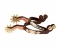 Weaver Leather Men's Spurs with Engraved German Silver and Copper Trim