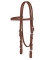 Weaver Leather ProTack Oiled Browband Headstall, 5/8" with Buckle Ends