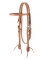 Weaver Leather Russet Harness Leather Browband Headstall, Floral