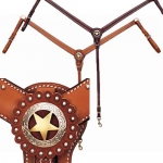 Weaver Leather Texas Star Tapered Ring-in-Center Breast Collar