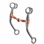 Weaver Leather Tom Thumb Snaffle Bit, Copper Plated Mouth, Chrome Plated