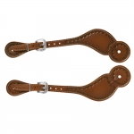 Weaver LeatherHand Tooled Spur Straps, Regular, Heart Border