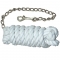 White Cotton Lead Rope w/nickel Plate Chain