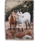 Woven Tappestry Throw with Two Horses