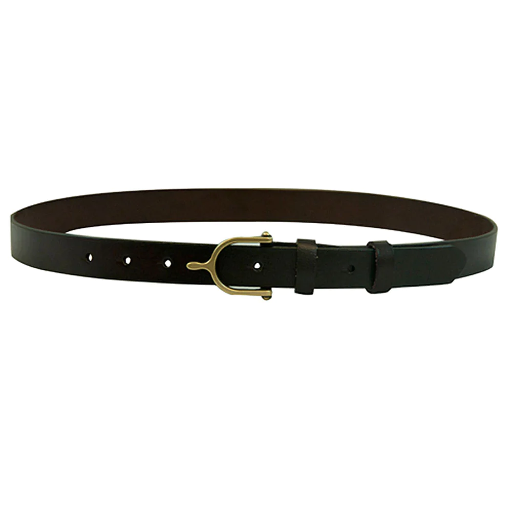 WOW 7/8" Leather Belt with Brass Spur Buckle